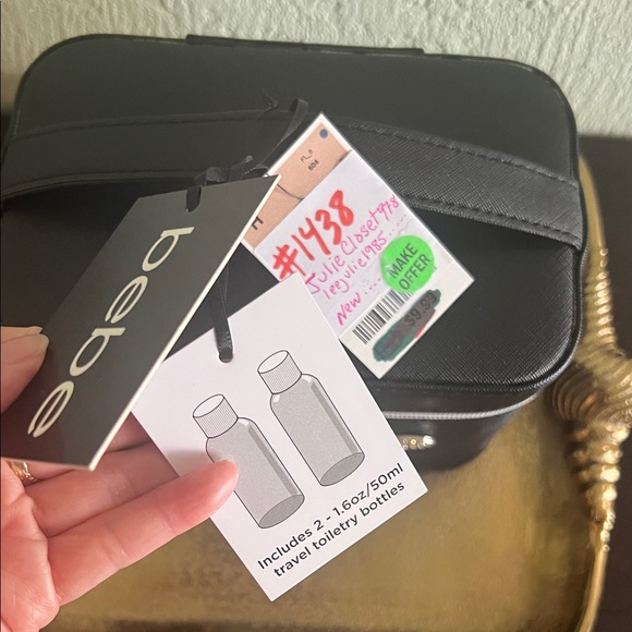 #1438=Bebe Black Vanity Case with Silver Detailing - Picture 3 of 7